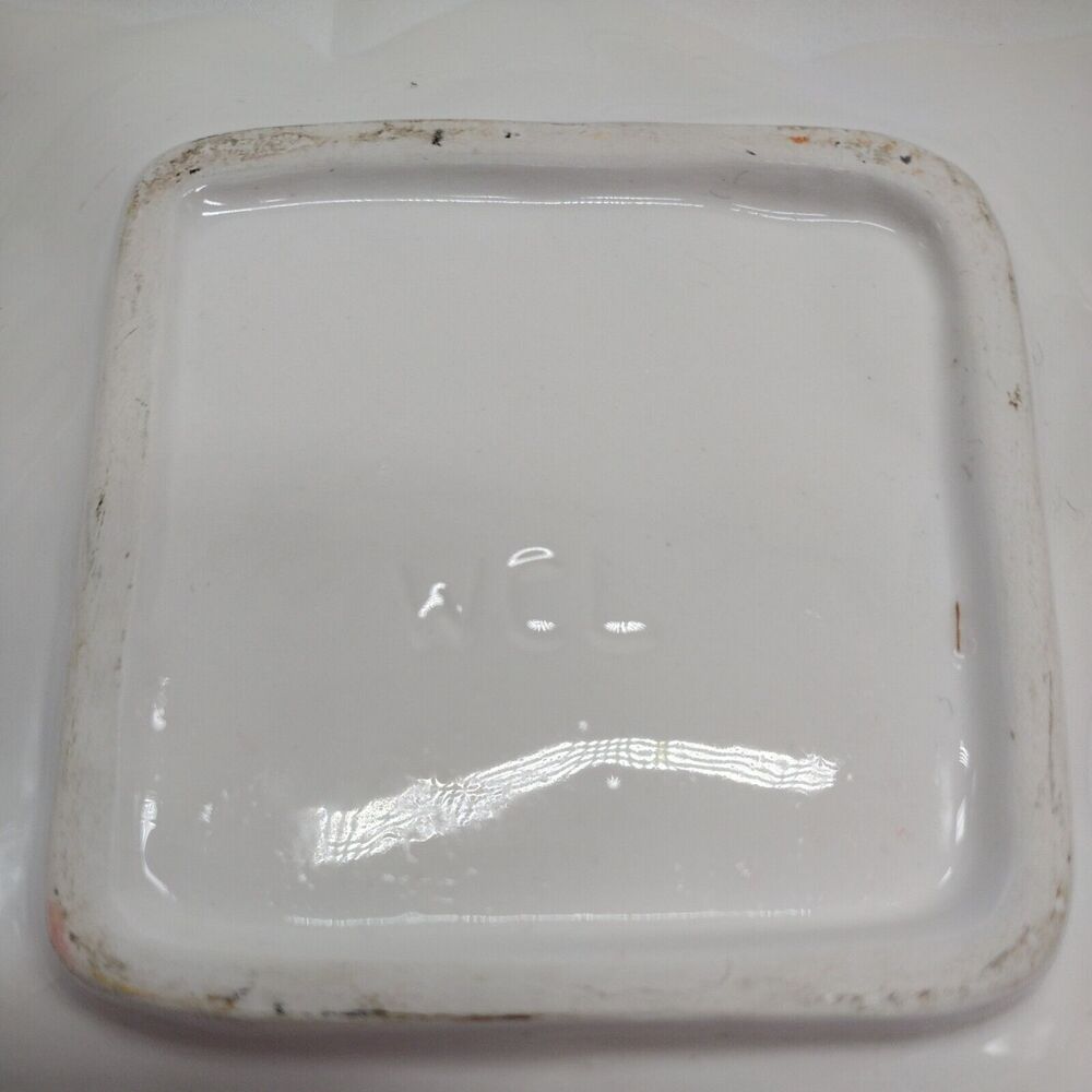 WCL Maple Leaf Dish Square Trinket Decorative Orange Green Autumn Seasonal - Picture 3 of 4